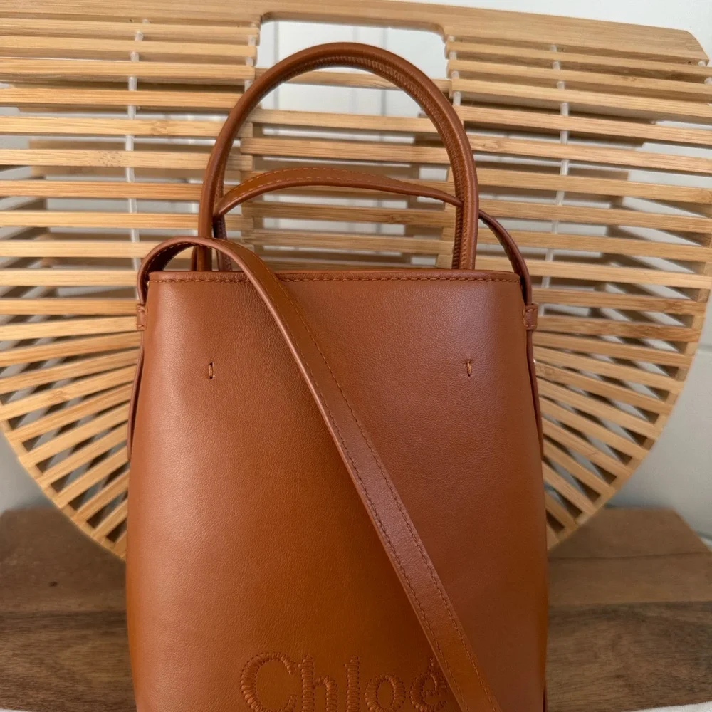 Chloe micro sense bag in caramel - Picture 3 of 16